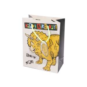 La mulți ani Dinosauria Geantă Cadou, Triceratops Design, Dimensiune Medie - Nonbrand Pungi cadou