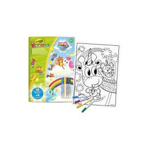 Crayola Mini Kids Állatkornis kifestő és filctoll 93300225 Foglalkoztató füzet, kifestő-színező