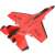 iUni FX820 remote control airplane, SU-35 model, red, top view