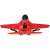 iUni FX820 remote control airplane, SU-35 model, red, bottom view