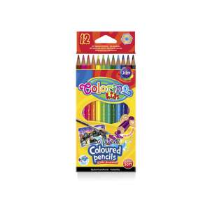 Creioane colorate Colorino Kids Aquarell 12 bucăți cu pensulă, super moi, ideale pentru copii - Creioane colorate