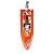 iUni FT009i Top Speed Racing Flipped Boat with Remote Control and 2 Batteries, Orange 144122785
