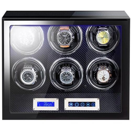 Cutie intors ceasuri automatice cu amprenta iUni, Luxury Watch Winder 6 Carbon 146887335