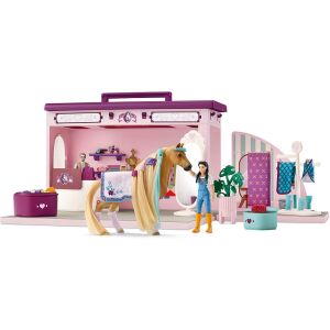 Schleich Horse Club Pop-Up Boutique Игрален комплект с кон Quarter и аксесоари - Фигура