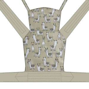 NANDU Totyogó Mei Tai hordozó láma-drapp mintával - Nandu