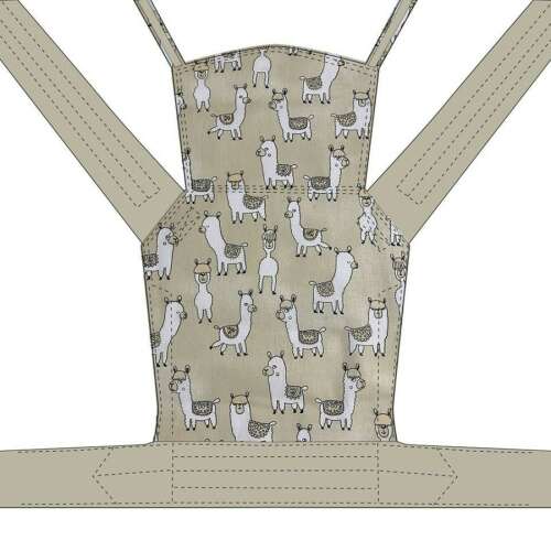 NANDU Totyogó Mei Tai hordozó láma-drapp mintával