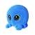 Flockies S2 collectible figure - Carlos the crab, blue plush toy, side view