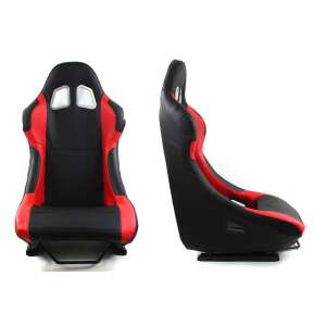 Scaun sport MONZA RACE PLUS roșu, scaun de curse negru și roșu, scaun de curse auto, scaun tip găleată, scaun sport pentru mașini sport - Scaune auto