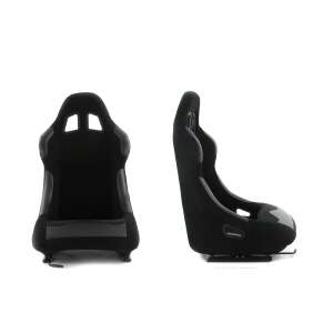 Scaun sport MONZA RACE PLUS negru, vedere din față și din lateral - Scaune auto