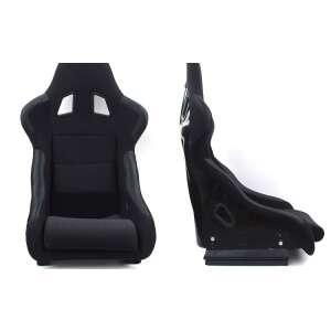 Scaun sport Rico din material textil negru - Vedere frontală și laterală - Scaune auto