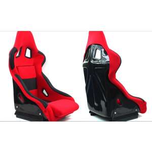 Scaun sport Rico roșu și negru - Vedere unghiulară - Scaune auto