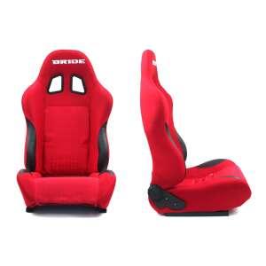 Scaun sport Bride Rapid Roșu - Vedere frontală și laterală - Scaune auto