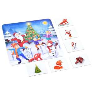 Jawa Four Seasons Matching Game winter scene with Santa Claus, snowman, and children ice skating - Puzzle