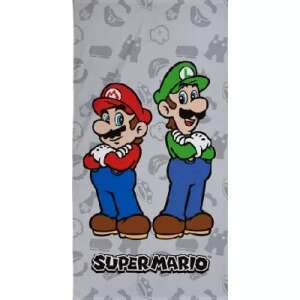 Super Mario Grey törülköző, 70 x 140 cm 74965098 Fürdőlepedők, törölközők, kifogók - 70 x 140 cm