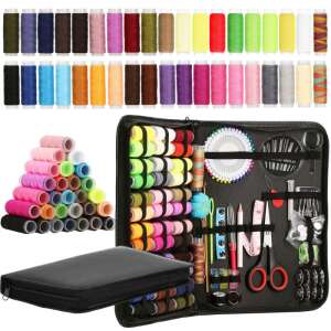 Springos sewing kit with 183 pieces, including thread spools, needles, scissors, and other accessories - Sewing Kit