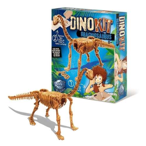 Paleontológia - Dino Kit - Brachiosaurus Dinosaurierskelett Grabungsset, baue das Brachiosaurus-Skelett zusammen, nachdem du es aus dem Gipsblock ausgegraben hast