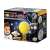 Buki motorized solar system 2 in 1 educational toy for kids, showing the planets orbiting the sun, with a light-up sun and a moon eclipse feature