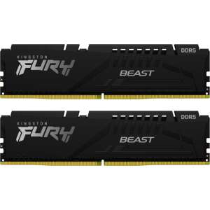 16GB 5200MHz DDR5 RAM Kingston Fury Beast Black CL36 (2x8GB) (KF552C36BBEK2-16) 74971419 
