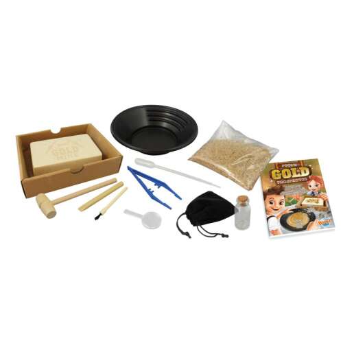 Gold Finder Set - Kis felfedező, aranymosó készlet gyerekeknek, tartalmaz tálcát, eszközöket és útmutatót