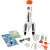 Buki Rocket Science interactive science kit for kids, rocket and all parts of the kit laid out
