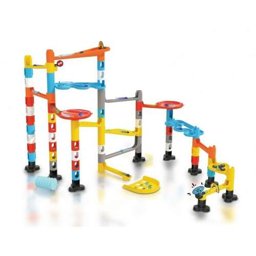 Buki France Marble Challenge interactive marble run game, assembled track with different elements