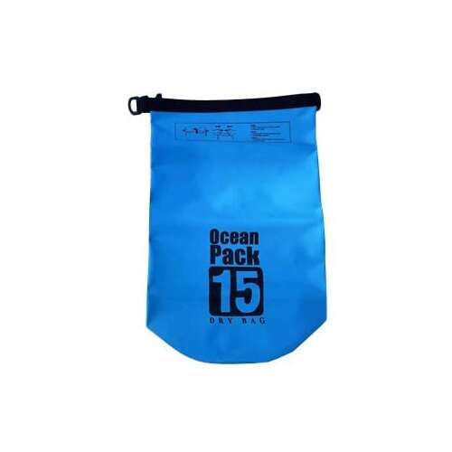 Ocean Pack 15L vízálló zsák, kék színben, kajakozáshoz, paddleboardinghoz és egyéb vízi sportokhoz