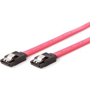 Gembird Cablexpert SATA III data cable with metal latch, 30 cm, red - Data Cable