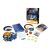 Buki MiniLab Astronomy Experiments Kit contents: planets, rocket, star maps, and instructions