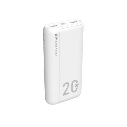 Silicon Power QS15 20000mAh Power Bank, бял, изглед под ъгъл