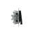 Side view of Schneider Asfora anthracite double light switch