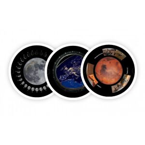 Buki Planetarium HD Discuri de schimb: Fazele Lunii, Pământul noaptea, Roboți de pe Marte - Jocuri stiintifice si exploratori