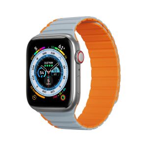 Dux Ducis Apple Watch 38/40/41mm grey and orange magnetic band on Apple Watch - Smart watch strap