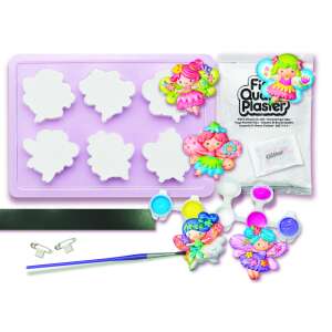 Комплект за моделиране и боядисване на феи, включва гипс, боя, блясък и магнити, за да се създадат 6 феи за хладилник или значки - Тост на върха