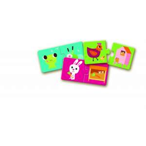 Djeco Puzzle duó Habitat 10 piece puzzle for kids 2 years and up, featuring animals and their homes - Baby Puzzle