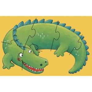 Puzzle gigant Djeco Marmoset & Friends cu crocodil, puzzle cu 9 piese pentru copii - Puzzle pentru copii