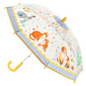Djeco Mother and Child Umbrella, clear umbrella with animal print, for kids, 3 years and up - Children's Umbrella