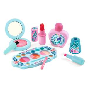 Djeco Marina pretend makeup set for kids, includes compact powder, lipstick, perfume, nail polish, eyeshadow palette, and brushes - Vanity Table, Makeup Set, Fragrance