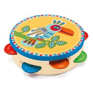 Djeco Animambo Tambourine with Toucan design, wooden musical instrument for kids - Nonbrand Toy Instrument