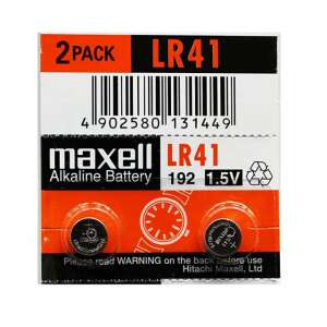 Maxell LR41 Alkaline Button Cell Battery 1.5V 2-Pack - Battery
