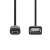 Nedis USB 2.0 OTG cable, Micro B male to USB A female, black, 20cm