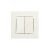 Schneider Asfora beige double light switch, front view