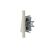 Schneider Asfora beige light switch, side view showing spring terminals