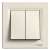 Schneider Electric Asfora beige double light switch
