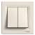 Schneider Electric Asfora beige double light switch