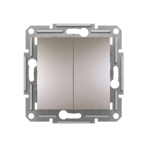 Schneider Asfora light switch, bronze, 3 rocker switches, EPH0300169