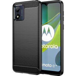 Motorola Moto E13 Carbon Fiber Texture Black Phone Case - Haffner