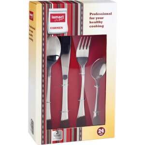 Lamart Carmen 24 piece cutlery set, stainless steel, silver - Cutlery