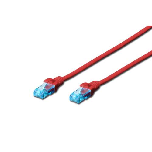 Digitus 3.0m CAT 5e U-UTP Network Cable Red 3 M Cat5e U/UTP (UTP) 91245686