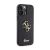 Guess iPhone 13 Pro Max black glitter case with gold 4G logo side view