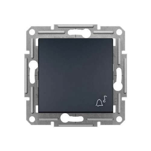 Buton sonerie Schneider Asfora unipolar cu conexiune cu arc, antracit
